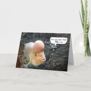 Carte Flowerhorn Fish 50e Humour d'anniversaire