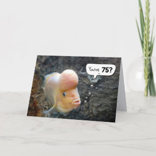 Carte Flowerhorn Fish 75e Humour d'anniversaire