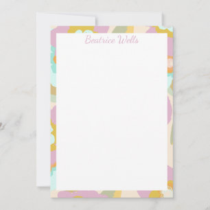 Carte Flowers abstrait   Pastel Lilac Floral Pattern
