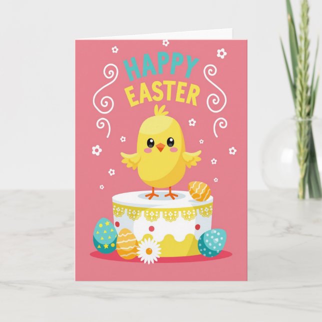 Carte Fluffy Spring Cake Faux Gold Foil Card (Devant)
