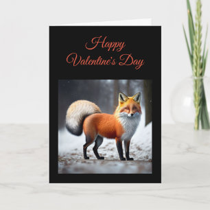Carte Fluffy Wild Fox Fold Greeting Card