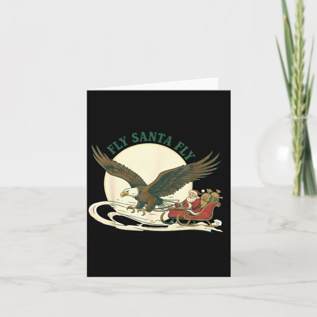 Carte Fly Santa Fly Christmas, Santa Football  (Devant)