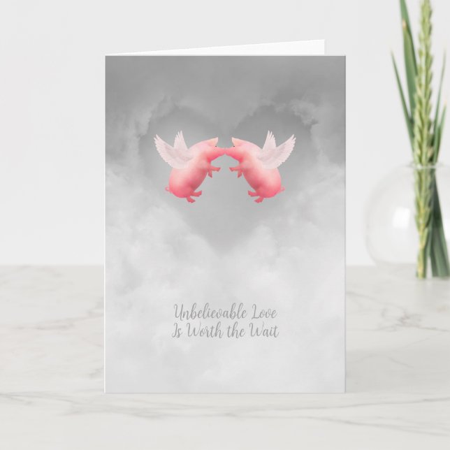 Carte Flying Pigs Incroyable Love (Devant)