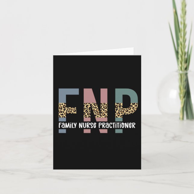 Carte FNP Family Nurse Praticien Cheetah Imprimer (Devant)