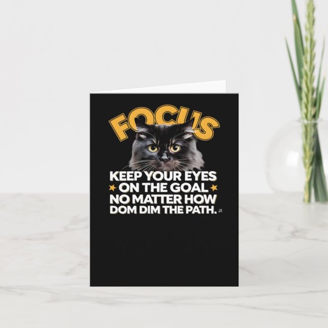 Carte Focus Gardez Les Yeux Sur L'Objectif Non Comment D (Devant)