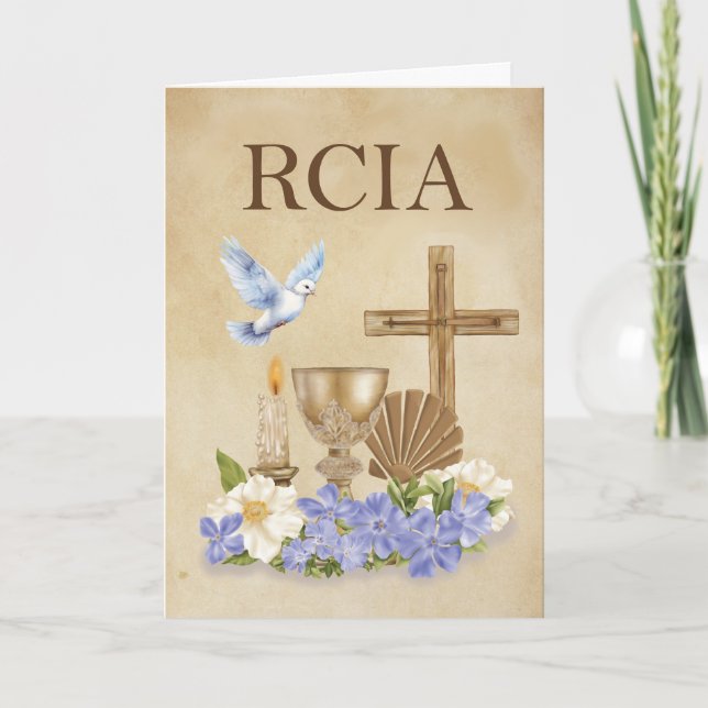 Carte Foi catholique RCIA Félicitations au sacrement (Devant)