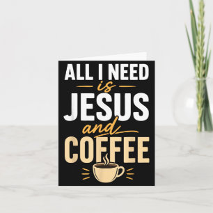 Carte Foi chrétienne Jésus Café Matin Prière