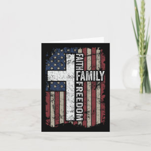 Carte Foi Liberté familiale - Patriotique Christian Vint