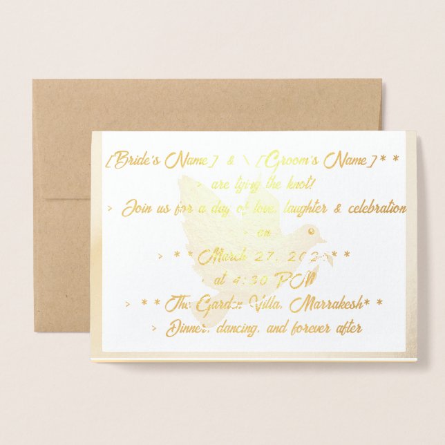 Carte Foil (Devant avec enveloppe)
