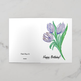 Carte Foil anniversaire pour elle