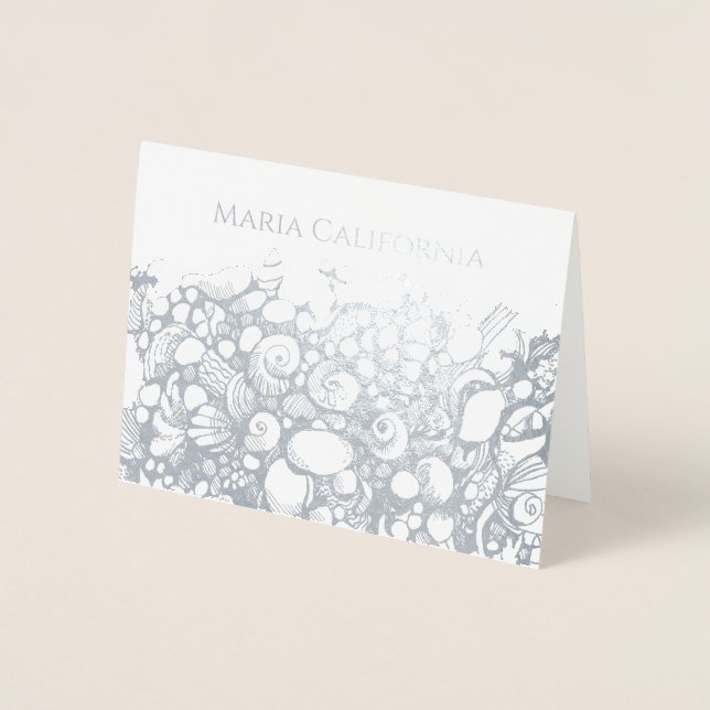 Carte Foil argent Seashing (Devant)