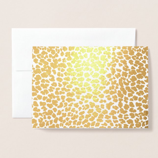 Carte Foil Empreinte de léopard (Devant avec enveloppe)