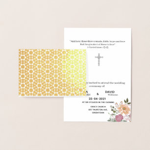 Carte Foil/faire-part de mariage