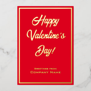 Carte Foil Red and Gold Business Valentine