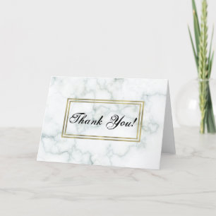 Carte Foil Simulée Marbre blanc Merci