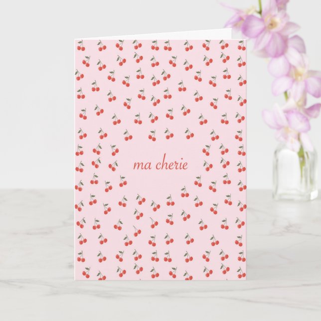 Carte Folded greeting card Ma Cherie (Orchidée)