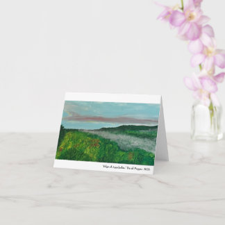 Carte Folded greeting card with Appalachian landscape