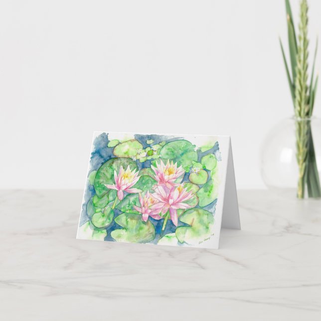 Carte Folded greeting card with original artwork (Devant)