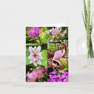 Carte Folded greeting card with wildflowers