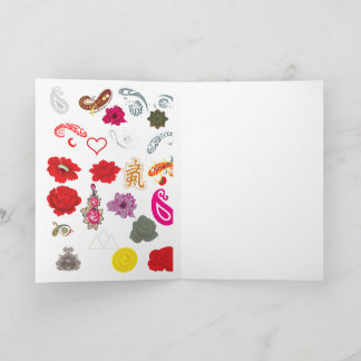Carte Folded Greeting Cards | Paisley Floral Elegance