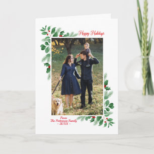 Carte Foliage d'hiver Joyeuses vacances Photo
