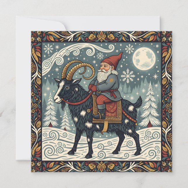 Carte Folklore scandinave Tomte  (Devant)