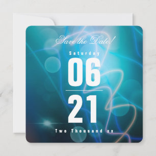 Carte Fond de mariage bleu bokeh moderne