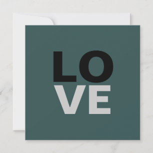 Carte Fond gris ardoise tendance Amour Mariage 