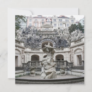 Carte Fontaine avec statue de Neptune à Prague