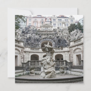 Carte Fontaine avec statue de Neptune à Prague