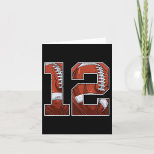 Carte Football 12e anniversaire garçon Douze 12 ans Bda