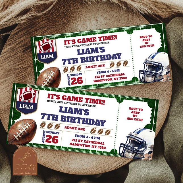 Carte Football américain Touchdown Anniversaire (Créateur téléchargé)