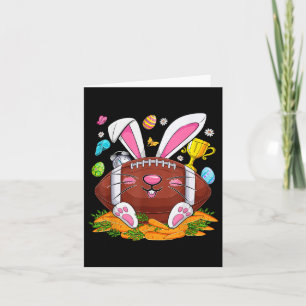 Carte Football Amusant &amp ; Oeufs Visage Bunny Joyeux 