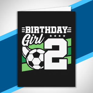 Carte Football Anniversaire - Fille de 2 ans - 2ème Anni