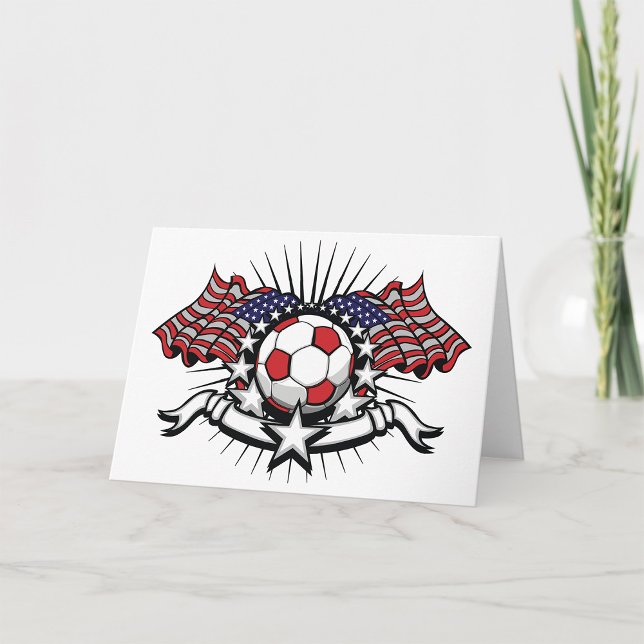 Carte Football drapeau américain patriotique (Créateur téléchargé)