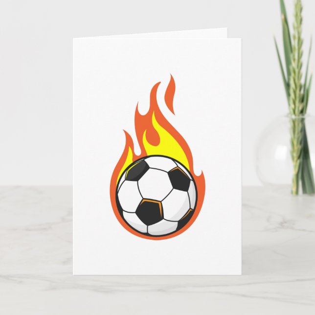 Carte Football en feu (Devant)
