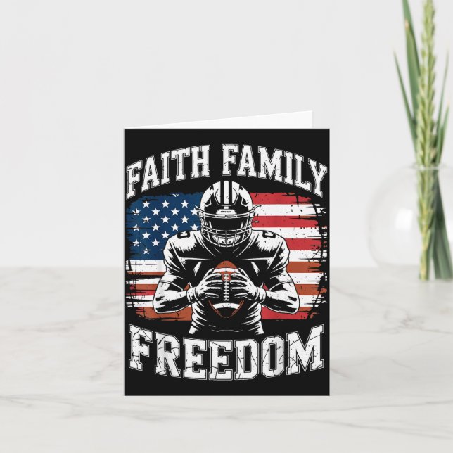 Carte Football Faith Family Dom Patriotic Christian Foot (Devant)