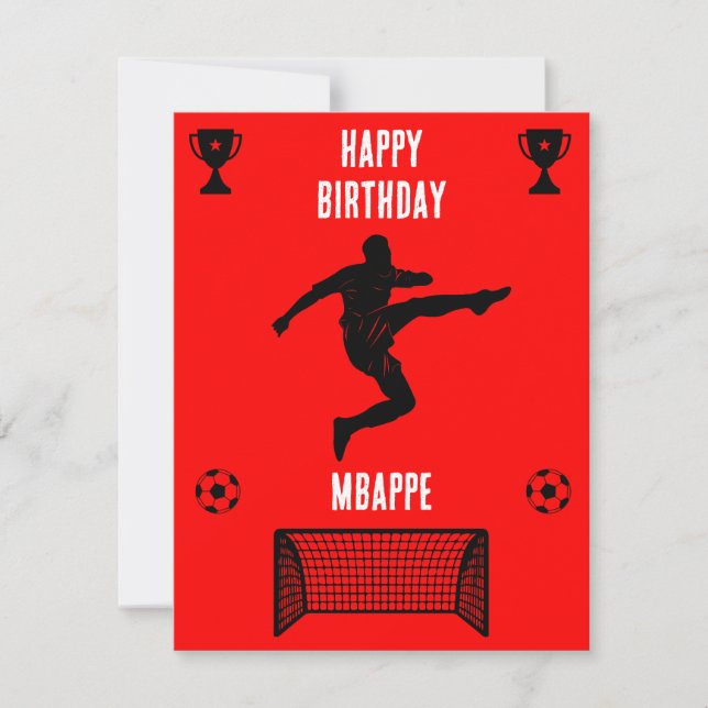 Carte Football Football Anniversaire bannière (Devant)