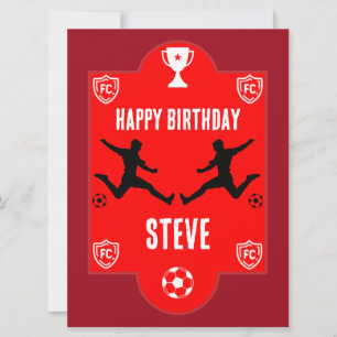 Carte Football Football Anniversaire bannière