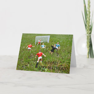 Carte Football/Football Match À Papa Joyeux Anniversaire