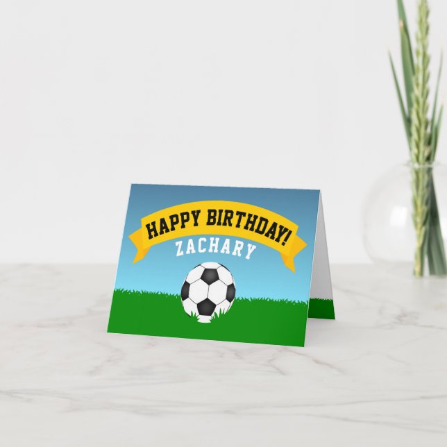 Carte Football Joyeux anniversaire (Devant)