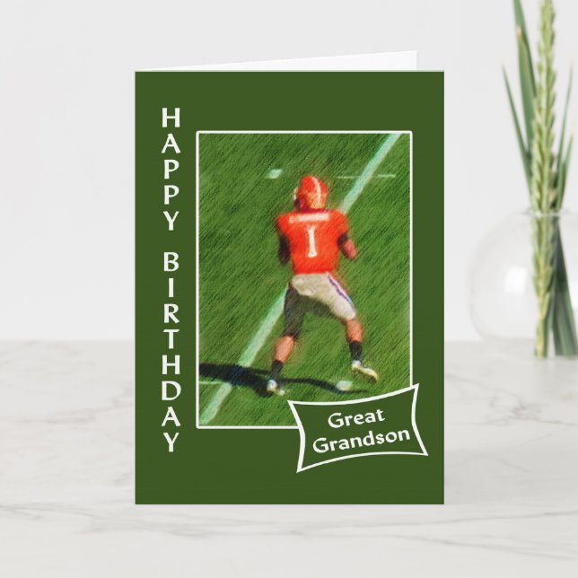Carte Football - Joyeux anniversaire Grand-Petit-fils (Devant)