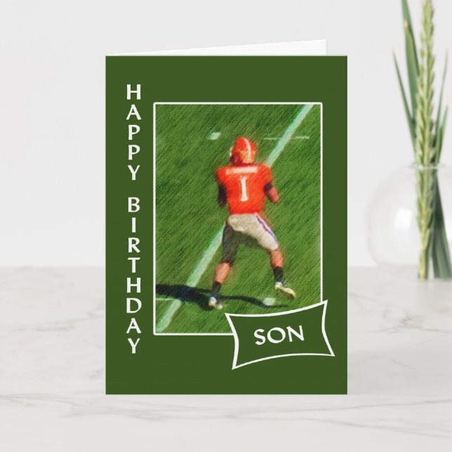 Carte Football - Joyeux Fils d'anniversaire (Devant)