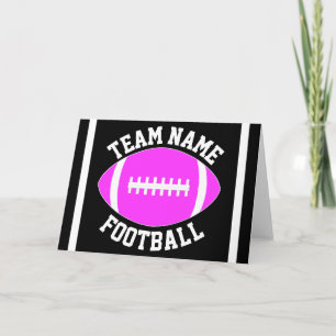 Carte Football rose Personnalisé Nom de l'équipe / Parti