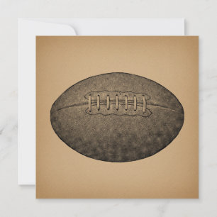 Carte Football Vintage illustrant l'art sportif antique
