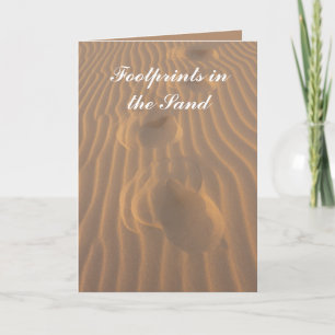 Carte Footprints in the Sand Inspirational Poem