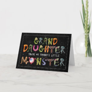Carte for Granddaughter Favorite Monster Funny Halloween