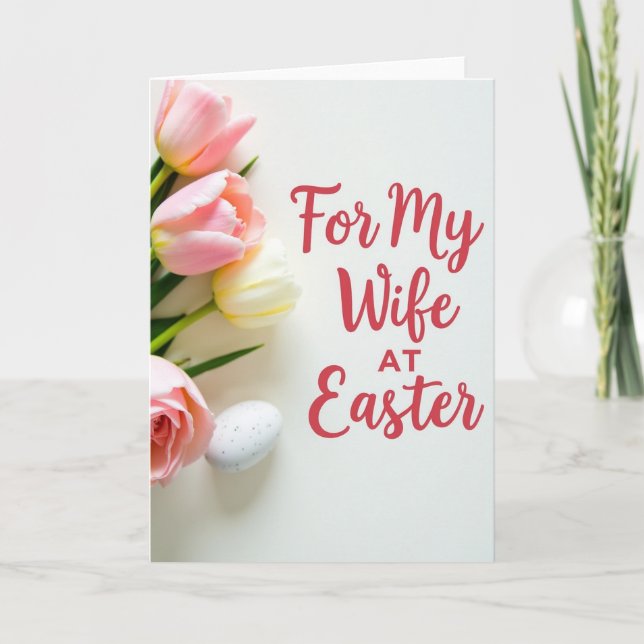 Carte For My Wife At Easter Card (Devant)