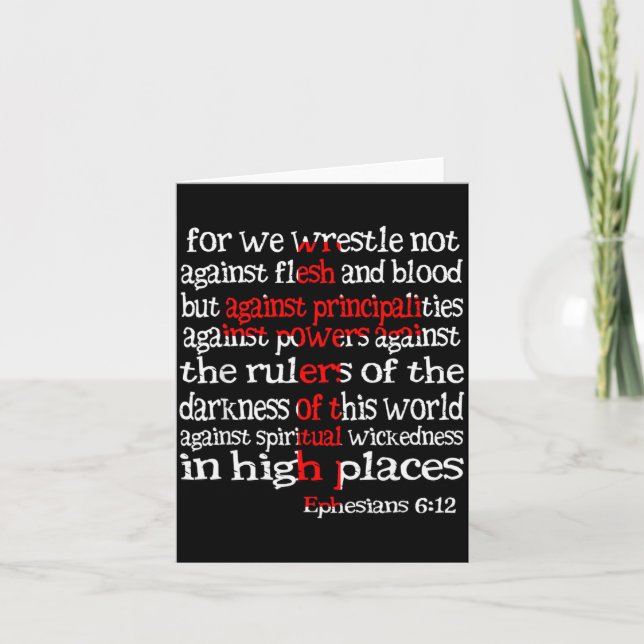 Carte For We Wrestle Not Against Flesh And Blood Ephesia (Devant)
