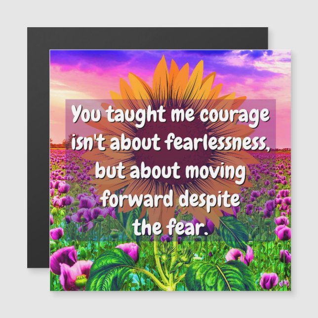 Carte Force et Courage pour Soeur ou Ami (Devant / Derrière)